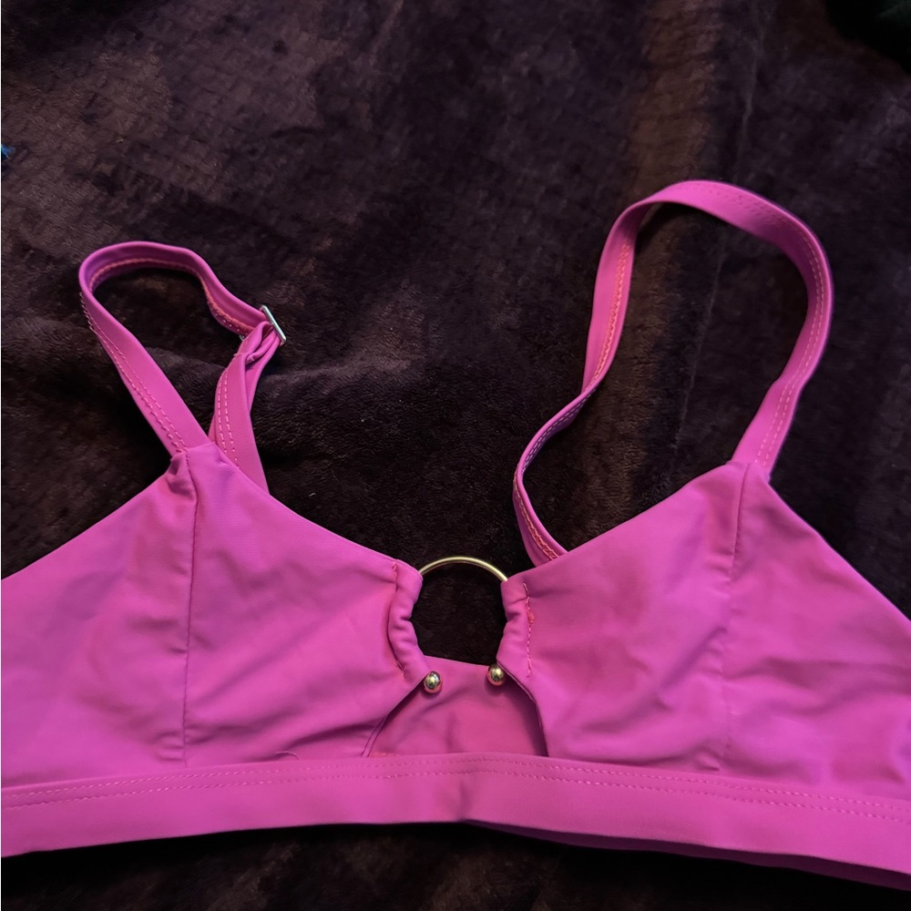 Pink Women's Ring Bikini Top